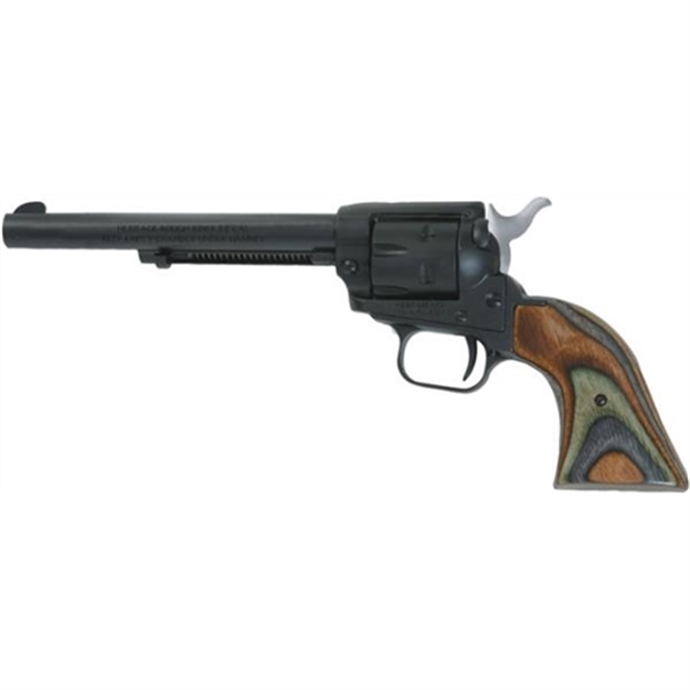 Picture of Heritage Rough Rider Small Bore Revolver 22Lr|22Wmr Combo, 4.75 In, Camo Laminate Cocobolo Grp, 6 Rnd, Std Blk Satin Frame RR22MBS4