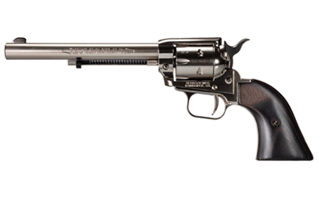 Picture of  Heritage Mfg Rr22ni6 Rough Rider  22 LR 6Rd 6.50" Nickel Steel Barrel, Nickel Aluminum Frame, Matte Nickel Cylinder, Black Polystar Grip, Hammer/Thumb Safety, Exposed Hammer