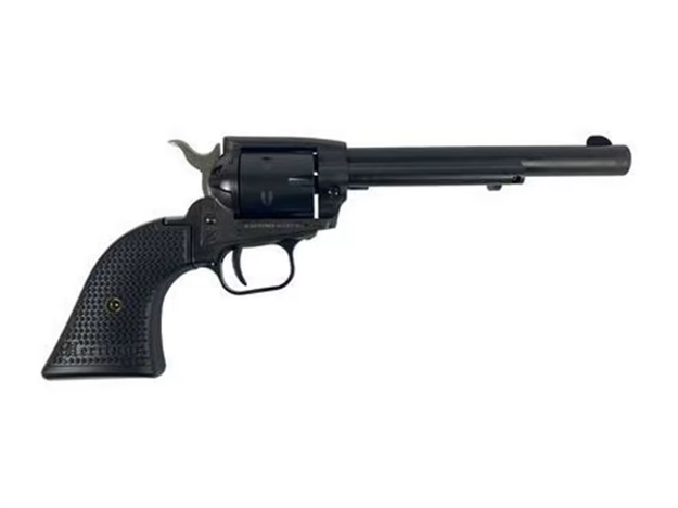 Picture of  Heritage Mfg Srr22mbs6pg Rough Rider  22 Lr/22 Wmr 6 Shot/ 6.50" Black Satin Steel Barrel, Frame & Cylinder, Black Polymer Grip, Hammer/Thumb Safety, Exposed Hammer
