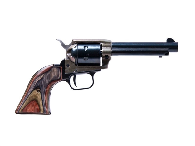 Picture of  Heritage Mfg Rr22mch4 Rough Rider  22 Lr/22 Wmr 6 Shot, 4.75" Black Steel Barrel & Cylinder Simulated Case Hardened Zinc Alloy Frame, Camo Laminate Grip, Hammer/Thumb Safety, Exposed Hammer 727962503904