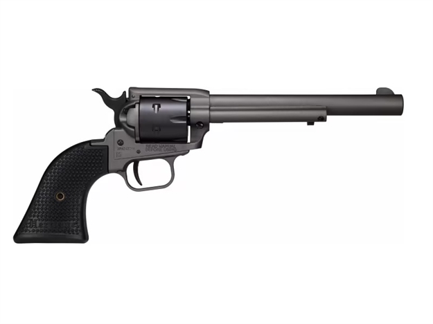 Picture of  Heritage Mfg Srr22c6 Rough Rider  22 LR 6 Shot, 6.50" Tungsten Gray Cerakote Steel Barrel, Frame, Black Satin Cylinder, Black Polymer Grip, Hammer/Thumb Safety, Exposed Hammer