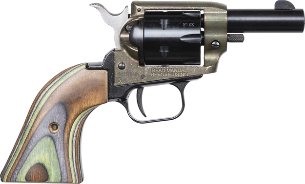 Picture of  Heritage Mfg Bk22ch2 Barkeep  22 LR 6 Shot, 2.67" Black Oxide Steel Barrel, Simulated Case Hardened Zinc Alloy Frame, Black Oxide Cylinder, Camo Laminate Grip, Manual Safety, Exposed Hammer