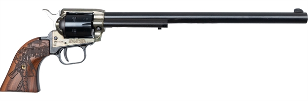 Picture of Heritage Heritage Rough Rider, .22Lr, 12" Barrel, Black, Case Hardening, Wyatt Earp, 6-Rd, Talo Exclusive RR22CH12-WW1 727962704783