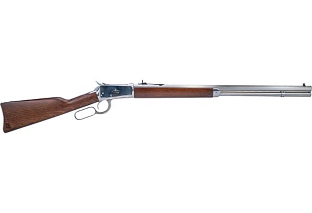 Picture of  Heritage Mfg H9204524f9 92 Ranch Hand 45 Colt (Long Colt) 12Rd 24" Stainless Polished Octagon Barrel, Polished Stainless Steel Receiver, Fixed Hardwood Stock