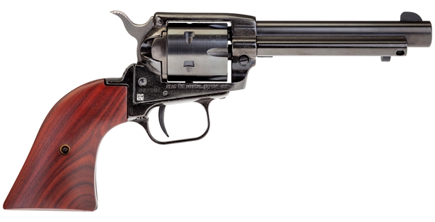 Picture of  Heritage Mfg Rr22999mb4 Rough Rider  22 LR 22 Wmr 9 Shot, 4.75" Black Steel Barrel, Black Zinc Alloy Frame, Black Cylinder, Cocobolo Grip, Hammer/Thumb Safety, Exposed Hammer