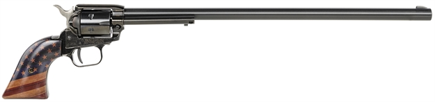 Picture of Heritage Mfg Rr22b16goldusa Rough Rider Rancher 16" 22Lr 6Rd Black Oxide Barrel US Flag Grip