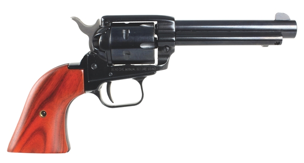 Picture of  Heritage Mfg Rr22b4 Rough Rider  22 LR 6 Shot, 4.75" Black Steel Barrel, Black Zinc Alloy Frame, Black Cylinder Cocobolo Grip, Hammer/Thumb Safety, Exposed Hammer 727962500200