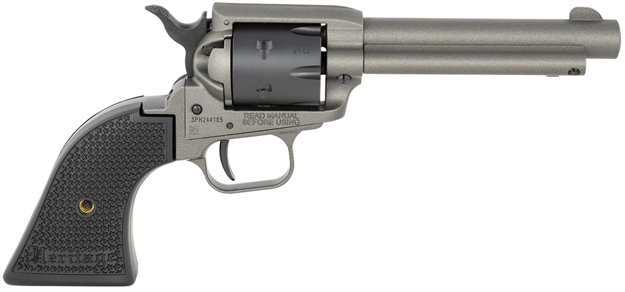 Picture of  Heritage Mfg Rr22c4 Rough Rider  22 LR 6 Shot 4.75" Tungsten Gray Cerakote Steel Barrel & Frame, Black Satin Cylinder & Textured Polymer Grips 727962707807