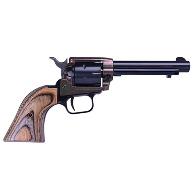 Picture of  Heritage Mfg Rr22ch4 Rough Rider  22 LR 6 Shot, 4.75" Black Oxide Steel Barrel, Simulated Case Hardened Zinc Alloy Frame, Black Oxide Cylinder, Camo Laminate Grip, Manual Safety, Exposed Hammer 727962510278