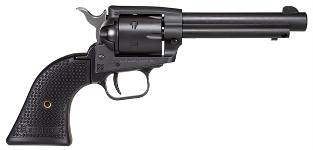 Picture of  Heritage Mfg Srr22bs4pg Rough Rider  22 LR 6 Shot, 4.75" Black Satin Steel Barrel, Frame & Cylinder, Black Polymer Grip, Manual Thumb Safety, Exposed Hammer 727962708255