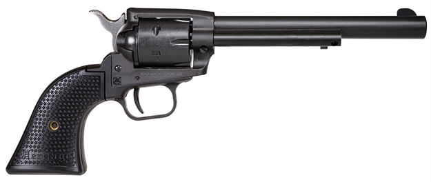 Picture of  Heritage Mfg Srr22bs6pg Rough Rider  22 LR 6 Shot, 6.50" Black Satin Steel Barrel, Frame & Cylinder, Black Star Polymer Grip, Manual Thumb Safety, Exposed Hammer
