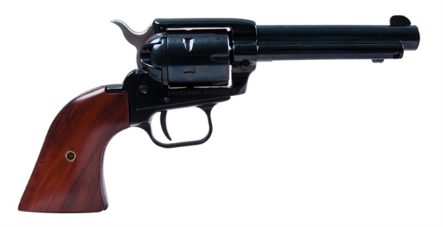 Picture of  Heritage Mfg Rr22mb4 Rough Rider  22 LR 22 Wmr 6 Shot, 4.75" Black Steel Barrel, Black Zinc Alloy Frame, Black Cylinder, Cocobolo Grip, Hammer/Thumb Safety, Exposed Hammer