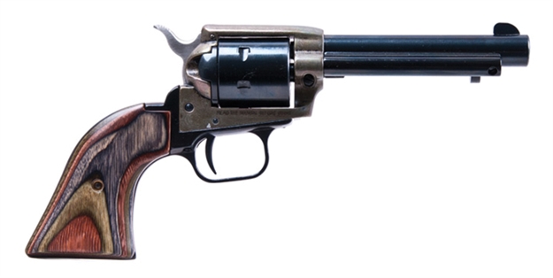 Picture of  Heritage Mfg Rr22mch4 Rough Rider  22 Lr/22 Wmr 6 Shot, 4.75" Black Steel Barrel & Cylinder Simulated Case Hardened Zinc Alloy Frame, Camo Laminate Grip, Hammer/Thumb Safety, Exposed Hammer 727962503904