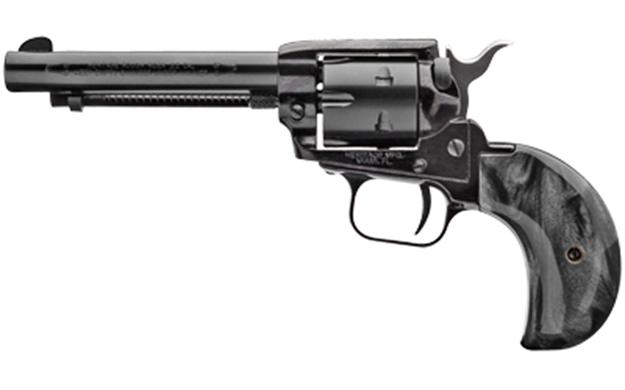 Picture of  Heritage Mfg Rr22mb4bhbprl Rough Rider  22 LR 22 Wmr 6 Shot 4.75" Black Oxide Steel Barrel, Black Oxide Frame Zinc Alloy Frame, Black Oxide Cylinder, Altamont Black Pearl Grip, Exposed Hammer 727962703465