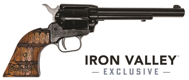 Picture of Heritage Heritage Rough Rider Bootlegger, .22Lr, 6.5" Barrel, Black, Brown Altamont Wood Grips, Ivs Exclusive RR22B6WBRN16