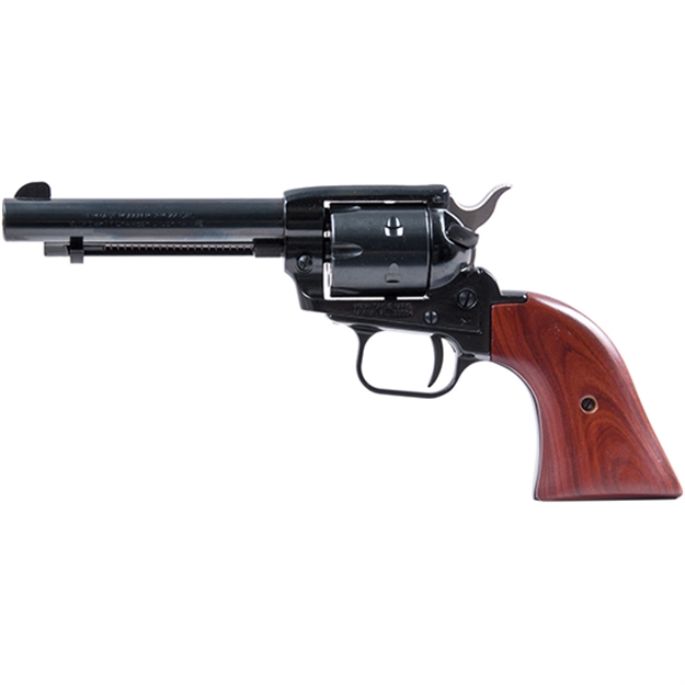Picture of  Heritage Mfg Rr22b4 Rough Rider  22 LR 6 Shot, 4.75" Black Steel Barrel, Black Zinc Alloy Frame, Black Cylinder Cocobolo Grip, Hammer/Thumb Safety, Exposed Hammer