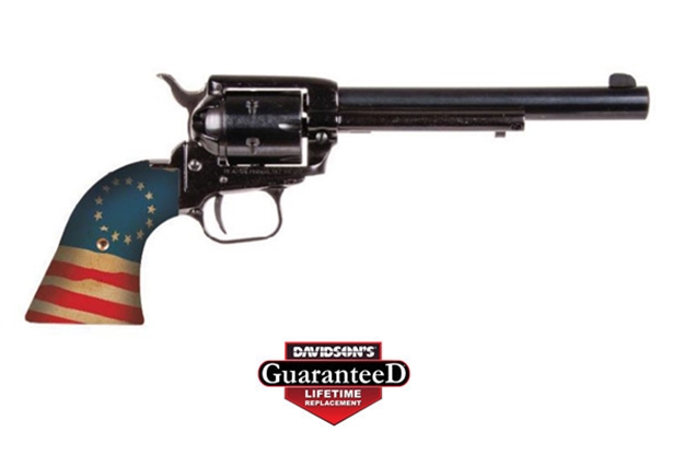 Picture of Heritage Rough Rider Revolver, 22 Lr, 6" Bbl, Blued, Honor Betsy Ross Grips, 6-Rnd RR22B6-HBR 727962703755