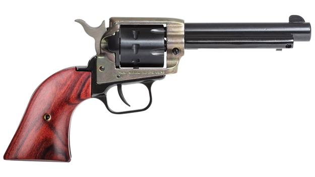 Picture of  Heritage Mfg Rr22999ch4 Rough Rider  22 LR 9 Shot 4.75" Black Barrel, Black Cylinder, Simulated Case Hardened Zamak, Frame Cocobolo Grips 727962702949