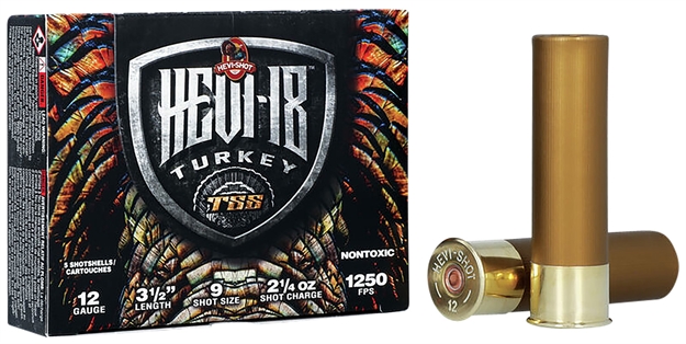 Picture of Hevishot(Environ Metal) Hevi 18 Tss Turkey Shotshell 12 Ga, 3.5", 2-1/4 Oz, #9, 1250 Fps, 5 Rnd 4509 816383003695