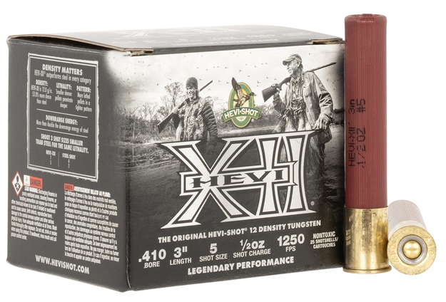 Picture of  Hevi-Shot Hs54105 Hevi-Xii  410Gauge 3" 1/2Oz Tungsten 5Shot 25 Per Box/5 Case