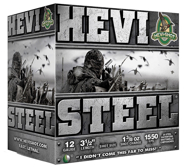Picture of Hevishot Hevi-Steel Shotshell 12 Ga, 3-1/2 In, No. Bb, 1-3/8Oz, 1550 Fps, 25 Rnd Per Box 65088