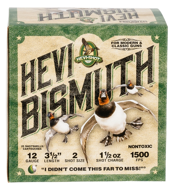 Picture of  Hevi-Shot Hs14502 Hevi-Bismuth  12Gauge 3.50" 1 1/2Oz Bismuth 2Shot 25 Per Box/10 Case 816383002261
