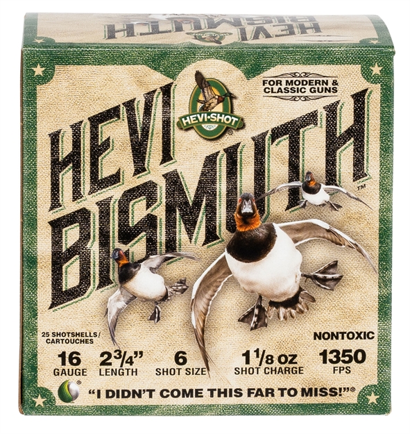 Picture of  Hevi-Shot Hs16706 Hevi-Bismuth  16Gauge 2.75" 1 1/8Oz Bismuth 6Shot 25 Per Box/10 Case 816383002483