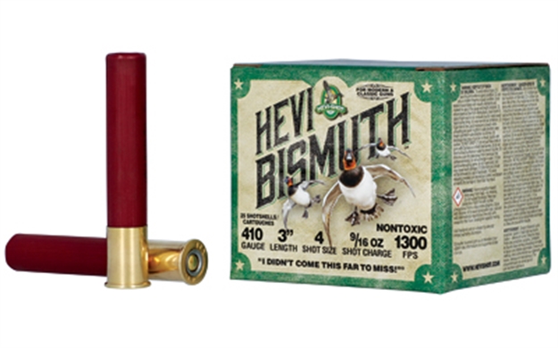Picture of  Hevi-Shot Hs19004 Hevi-Bismuth  410Gauge 3" 9/16Oz Bismuth 4Shot 25 Per Box/10 Case 816383002629