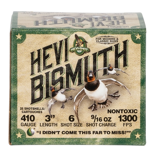 Picture of  Hevi-Shot Hs19006 Hevi-Bismuth  410Gauge 3" 9/16Oz Bismuth 6Shot 25 Per Box/10 Case 816383002643