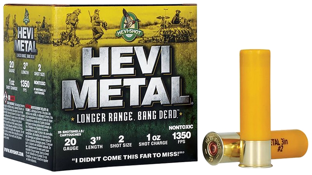 Picture of  Hevi-Metal Hs39002 Hevi-Metal Longer Range 20Gauge 3" 1Oz 2Shot 25 Per Box/10 Case 816383003008