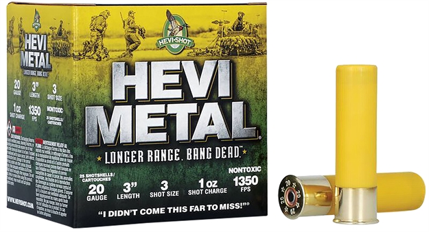 Picture of  Hevi-Metal Hs39003 Hevi-Metal Longer Range 20Gauge 3" 1Oz 3Shot 25 Per Box/10 Case