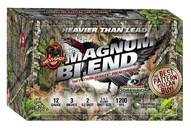 Picture of Hevishot 40255 Magnum Blend  12 Gauge 3" 2 OZ 5,6,7 Shot 5 Bx/ 10 CS