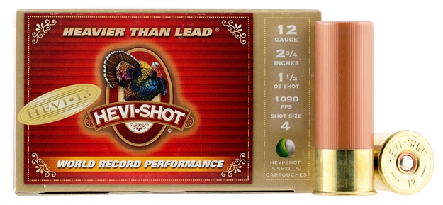 Picture of  Hevi-Shot 42734 Hevi-13 Turkey 12 Gauge 2.75" 1 1/2 OZ 4 Shot 5 Bx/ 10 CS