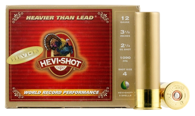 Picture of Hevishot 43524 Hevi-13 Turkey 12 Gauge 3.5" 2-1/4 OZ 4 Shot 5 Bx/ 10