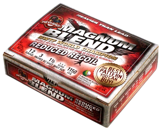 Picture of Hevishot 49255 Magnum Blend Reduced Recoil 
12 Gauge 3" 1-1/2 OZ 5,6,7 Shot 5 Bx/ 10 CS
