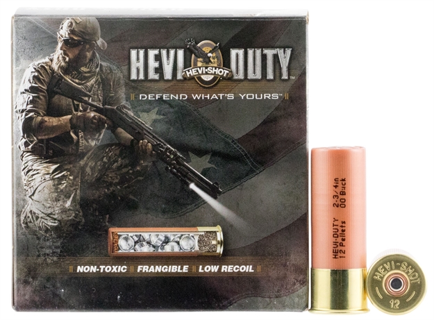 Picture of Hevishot 91025 Hevi-Duty  
12 Gauge 2.75" 12 Pellets 00 Buck Shot 25 Bx/ 10 CS