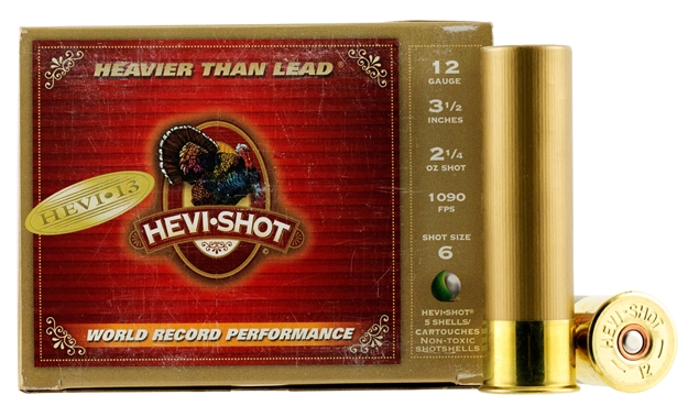 Picture of Hevishot Hevi-13 Shotshell 12 Ga, 3-1/2 In, No. 6, 2-1/4 Oz, Max Dr, 1090 Fps, 5 Rnd Per Box