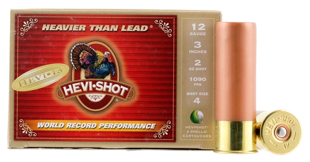 Picture of Hevishot Hevi-13 Shotshell 12 Ga, 3 In, No. 4, 2 Oz, 1090 Fps, 5 Rnd Per Box