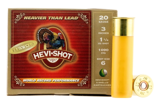 Picture of Hevishot Hevi-13 Shotshell 20 Ga, 3 In, No. 6, 1-1/4 Oz, 1090Fps, 5 Rnds Per Box