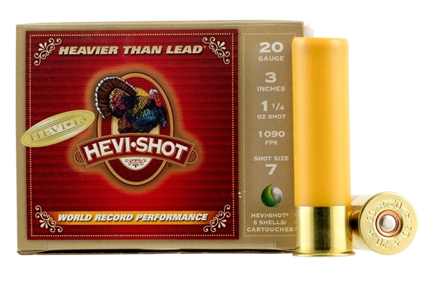 Picture of Hevishot Hevi-13 Shotshell 20 Ga, 3 In, No. 7, 1-1/4 Oz, 1090Fps, 5 Rnd Per Box