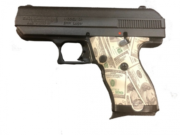 Picture of Hi-Point Firearms Pistol C9 9Mm Compact 3.5" 8Sh $100 Bill Pattern 916MONEY 752334010117
