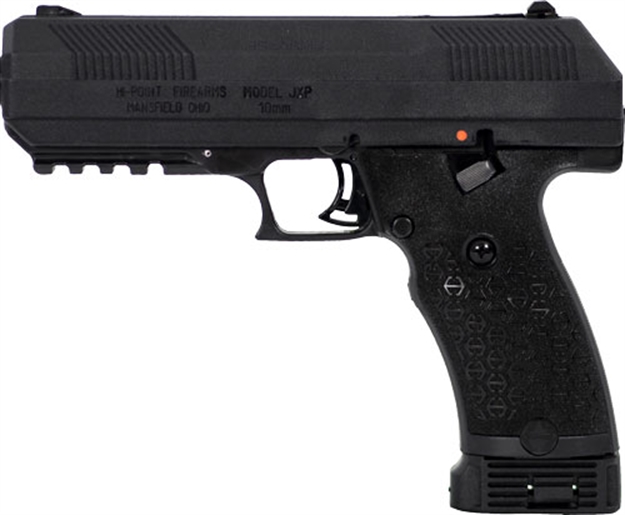 Picture of Hi-Point Jxp10ntb Jxp  10Mm Auto 10+1 4.50" Black Steel Barrel, Black Powder Coated Yc9 Styled/Serrated Steel Slide, Black Polymer Frame W/Picatinny Rail, Black Textured Polymer Grip JXP10 NTB 752334900661