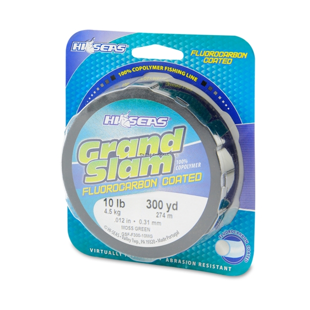Picture of Hi-Seas Grand Slam Fluorocarbon Coated, 10 LB (4.5 Kg) Test, .012 IN (0.31 Mm) Dia, Moss Green, 300 YD (274 M)