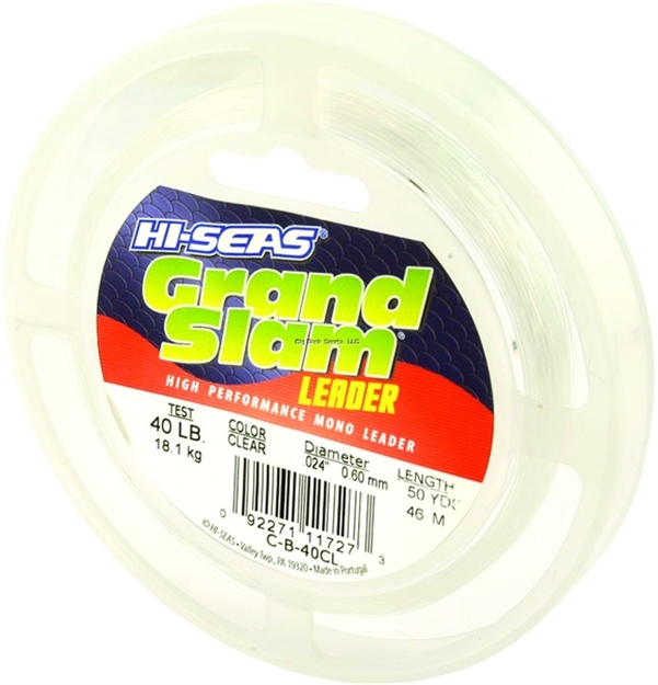Picture of Hi-Seas Grand Slam Monofilament Leader, 60 LB Test, Mono 50Yd Wrist Spool Clear
