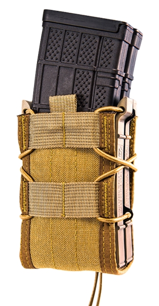 Picture of  High Speed Gear 112R00cb Taco X2r Mag Pouch Double Coyote Brown Nylon Molle Compatible W/ Rifle