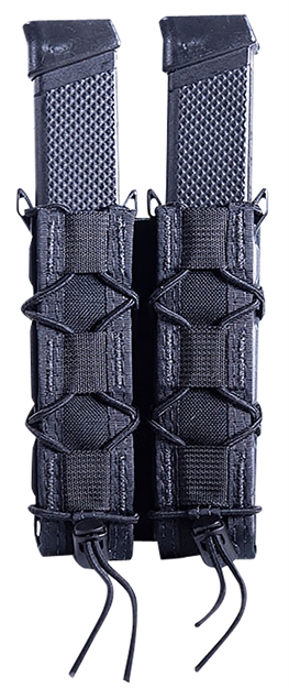 Picture of  High Speed Gear 11Ex02bk Taco Extended Mag Pouch Double, Black Nylon, Mounts TO Molle & 2" Wide Belts
