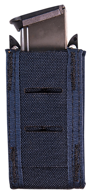 Picture of  High Speed Gear 41Pt00le Taco Duty Single Pistol Mag, LE Blue Nylon With Molle Exterior, Fits Molle & 2" Belt