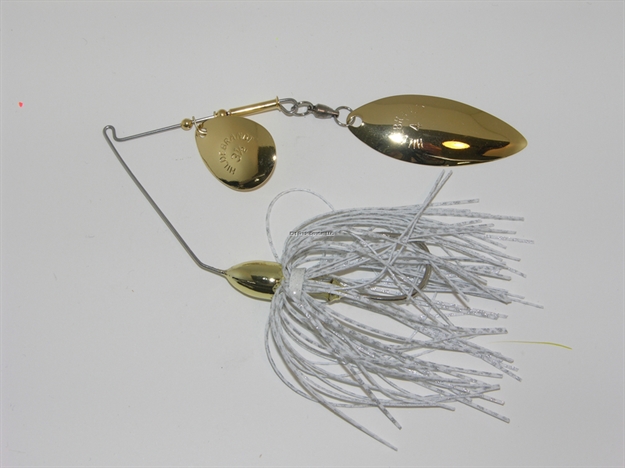 Picture of Hildebrandt Okeechobee Special Spinnerbait, 1/2 Oz, 4/0 Hook, White With Gold Blade