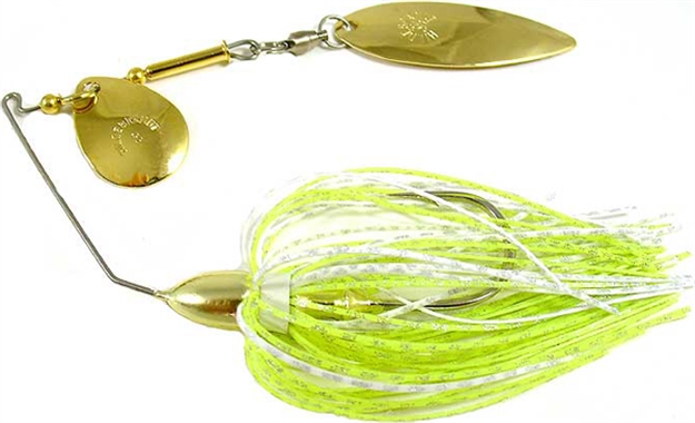 Picture of Hildebrandt Okeechobee Special Spinnerbait, 3/8 Oz, 4/0 Hook, Chartreuse & White With Gold Blade PRO4G-CHWH