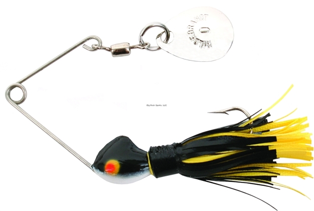 Picture of Hildebrandt Spin Dandy Microlite Spinnerbait, 1/8 Oz, SZ 2 Hook, Black Head With Nickel Blade Black & Yellow